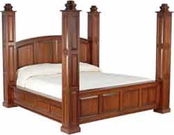 Amish Made Deluxe Videroy Bed in Oak