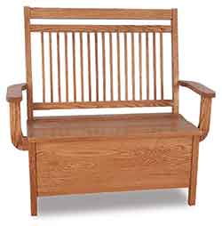 Amish Made Bay Hill Storage Bench