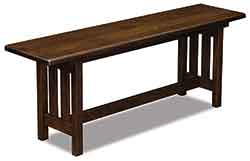 Amish Custom Made Bay Hill Trestle Bench