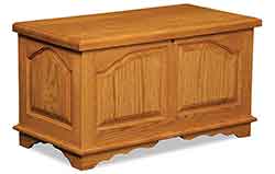 Amish Made Cathedral Storage Bench in Oak