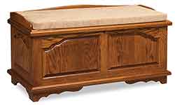 Amish Made Cathedral Storage Bench