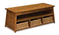 Amish Heritage Basket Storage Bench