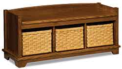 Amish Crafted Lattice Weave Storage Bench