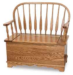 Amish Made Low Feather Storage Bench