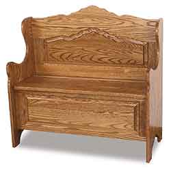 Amish Sunrise Panel Storage Bench