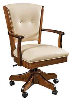 Amish custom hand crafted Lansfield Desk Chair