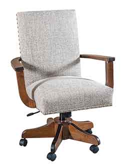 Amish Custom Crafted Zeeland Arm Desk Chair