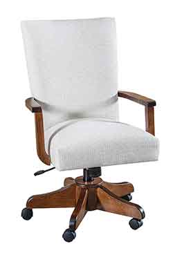 Amish Made Zephyr Office Desk Chair with Arms