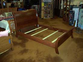 Cherry Sleigh Bed