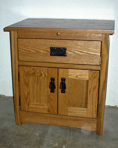 Custom Amish Made Oak Mission Nightstand or Endtalble