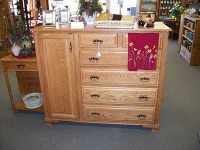 custom Amish Made Oak Gentleman's Chest