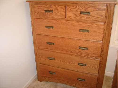 Custom Amish Made Mission oak Chest on Chest