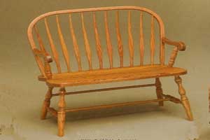 Amish Made Bent Feather Bench