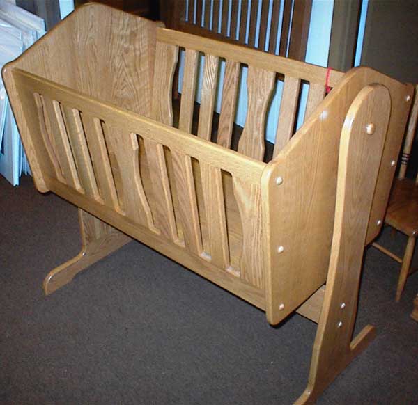 Locally Amish Made Oak Crib