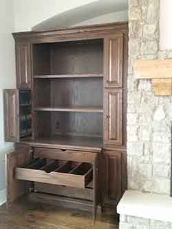 Locally Amish Custom Made Gun Cabinet Wall Unit Lower Bookcases