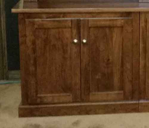 Amish Gun Cabinet with Shaker Mission Flat Panel Doors