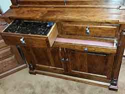 Locally Amish Custom Made Gun Cabinet Wall Unit Closer Look