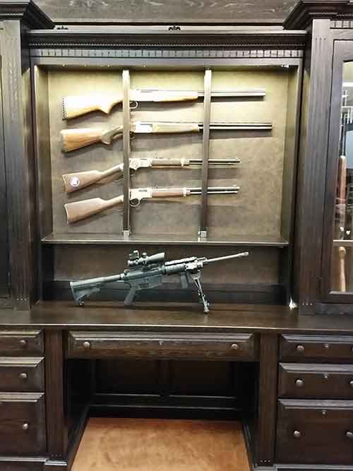 Locally Amish Custom Made Gun Safe Cabinet with Horizontal Display