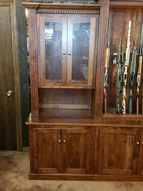 Locally Amish Custom Made Cherry Gun Safe Cabinet Brass Hardware