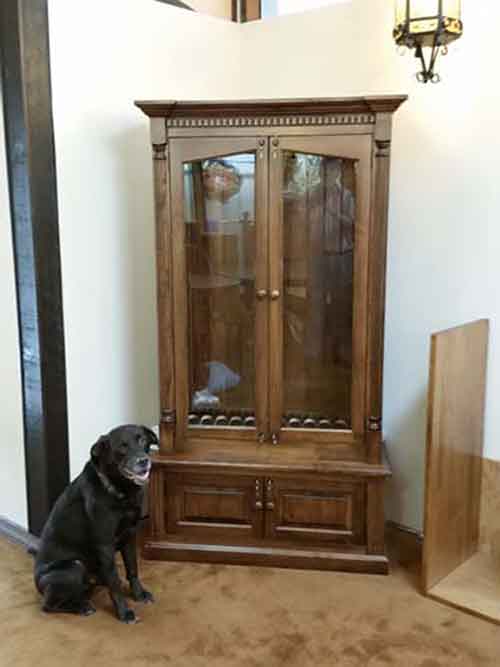 Locally Amish Custom Made Gun Safe Cabinet Closed