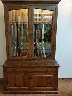 Amish Custom Made Gun Cabinet in Rustic Cherry for Twelve Guns