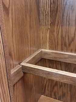 Bottom Locking Steel Bar in Custom Gun Cabinet