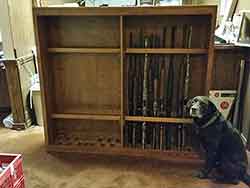 Custom Gun Rack with Loki the Gun Dog