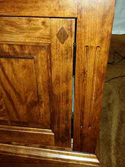 Gun Cabinet Hidden Barrel Hinged and Custom Walnut Inlays