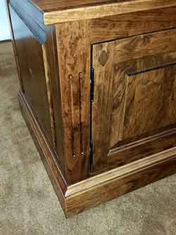 Fluted Gun Cabinet Base Accents