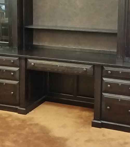 Locally Amish Crafted Cherry Gun Wall Unit Side View