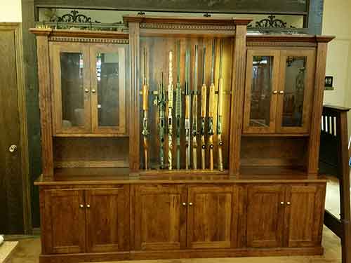 Locally Amish Crafted Cherry Gun Wall Unit