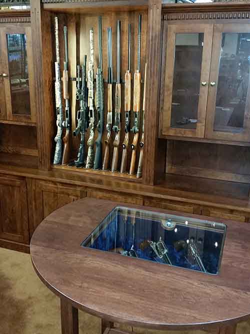 Locally Amish Crafted Cherry Gun Wall Unit