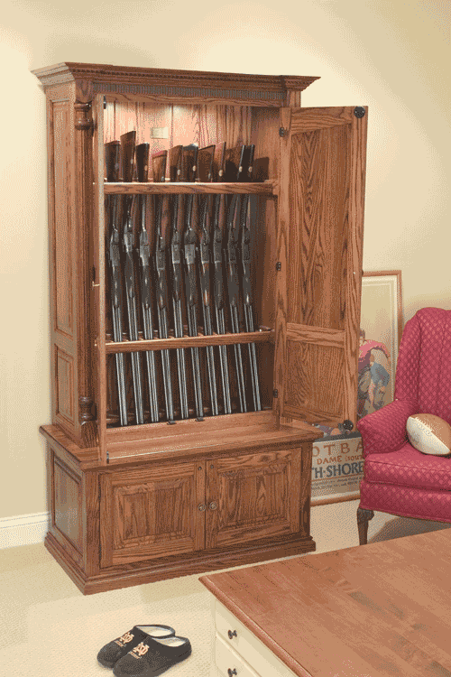 Locally Amish Custom Made Gun Safe Barrel Down