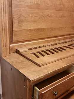 Angled Gun Display and Full Extension Dovetailed Drawers