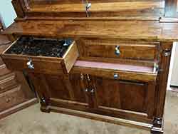 Pistol Cabinet Full Extension Drawers and Cleaning Shelf