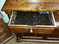 Felt Lined Full Extension Dovetailed Drawers in Lower Pistol Cabinet