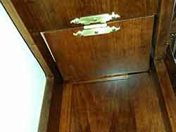 Pistol Cabinet Trap Door for LED Light Access