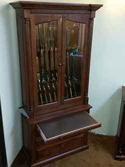 Gun Cabinet Showing Old World Amish Craftsmanship