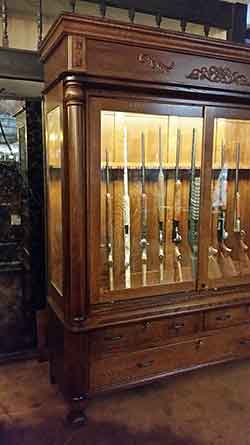 Amish Gun Cabinet Solid Wood Full Columns