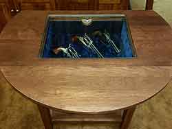 Laminated Glass Top on Pistol Table