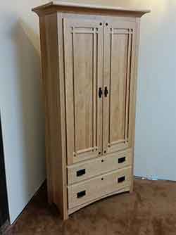 Shaker Mission Solid Wood Door Gun Cabinet