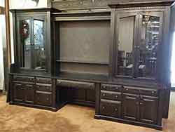 Gun Cabinet Desk with Guns on Display