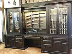 Amish Handcrafted Custom Gun Cabinet Office Desk Unit