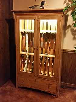 Shaker Mission Gun Cabinet with LED Lights