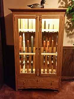 Mission Style Gun Cabinet with Locking Bars