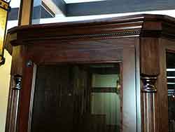 Upper Gun Cabinet Deluxe Molding and Fluted Sides