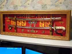 Custom Display Cabinet with Marine Swords