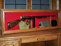 Custom Gun Cabinet with Tommy Gun