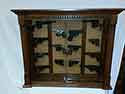 14 Handgun Cherry Pistol Wall Cabinet