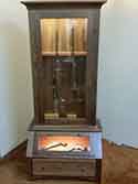 Long Gun Cabinet with Pistol or Knife lower display base